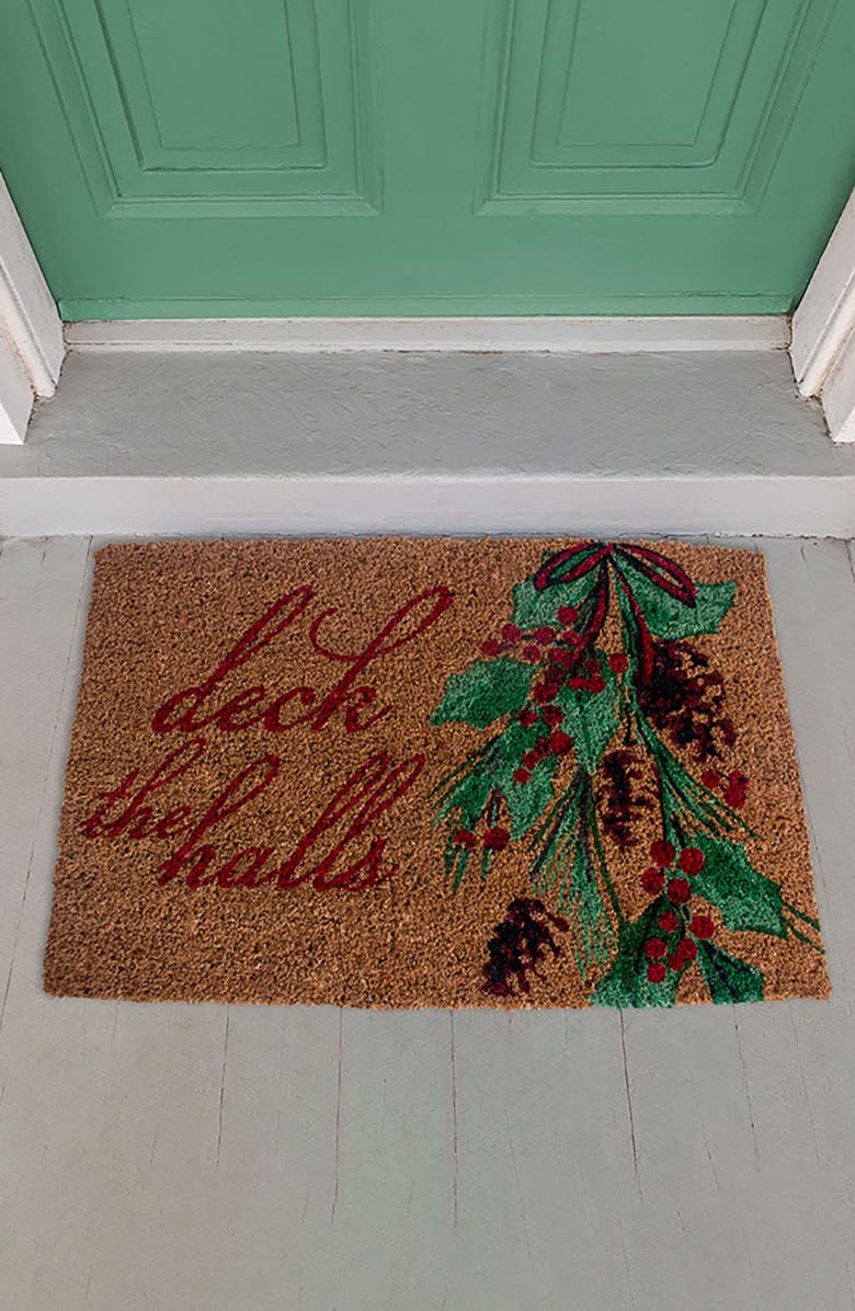 ENTRYWAYS Merry Pine Doormat, Alternate, color, Red