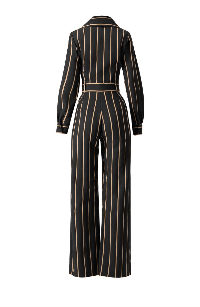 IVONNE Striped Jumpsuit with Side Pockets, Alternate, color, Black