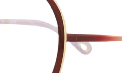 Chloé 56mm Round Optical Glasses In Brown