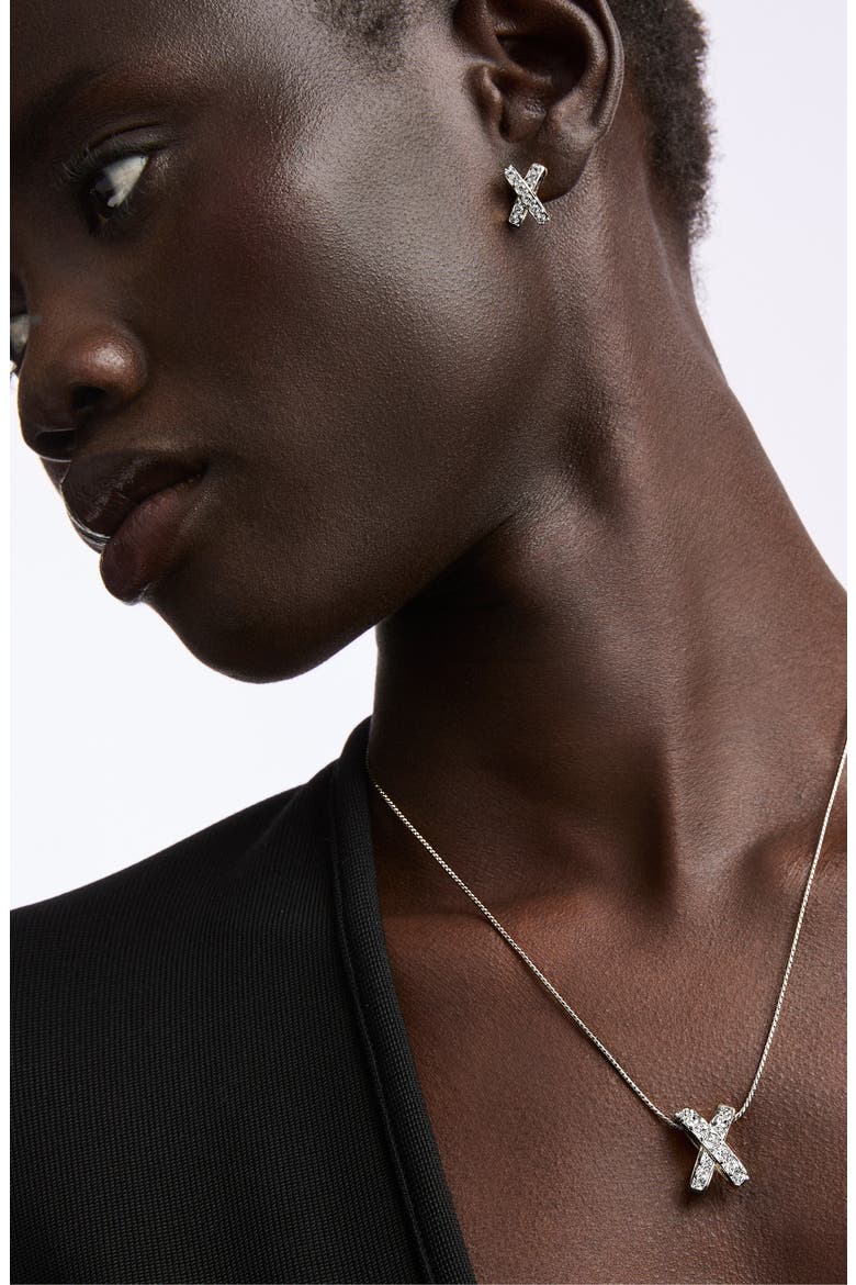 1990s Vintage Nina Ricci Criss Cross Necklace, Alternate, color, Criss Cross