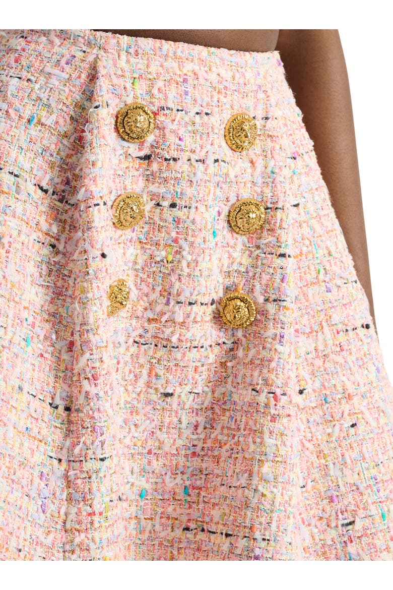 Flared tweed skirt, Alternate, color, pink