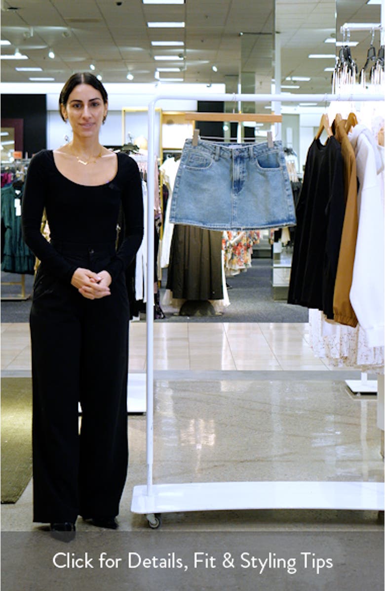 Mid Rise Denim Miniskirt, sales video thumbnail