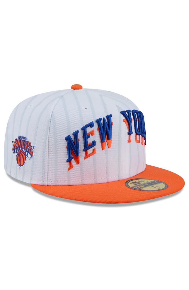 New Era Men's New Era White New York Knicks 2024/25 City Edition 59FIFTY Fitted Hat, Main, color,