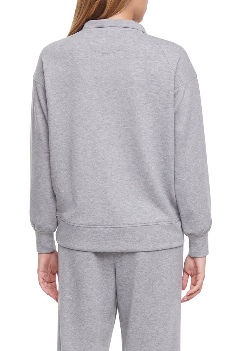 Three Dots Cinthia Quarter Zip Sweatshirt, Alternate, color, Heather Grey