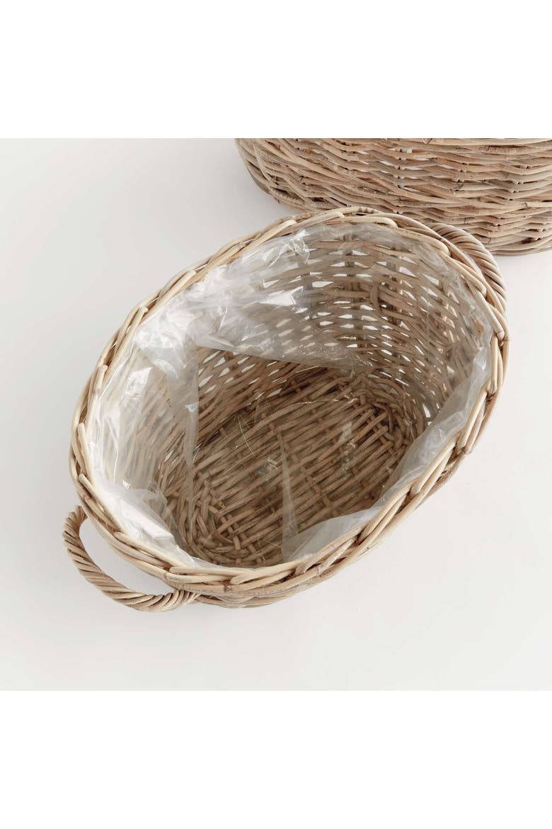 Normandy Oval Basket Planters Set Of 2, Alternate, color, Gray