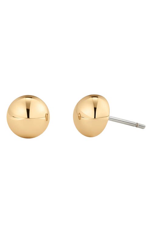 Made By Mary Sol Button Stud Earrings In Gold