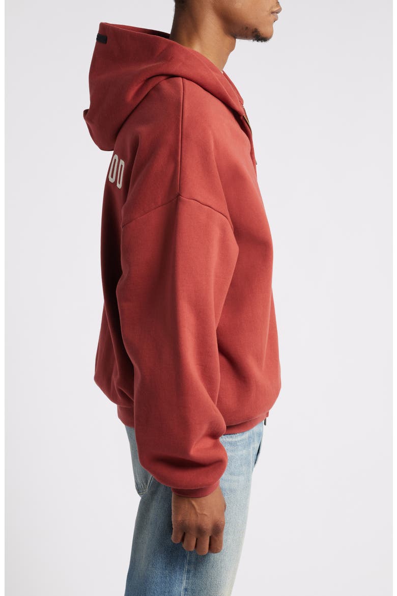 Gender Inclusive Logo Zip-Up Hoodie, Alternate, color, CRIMSON