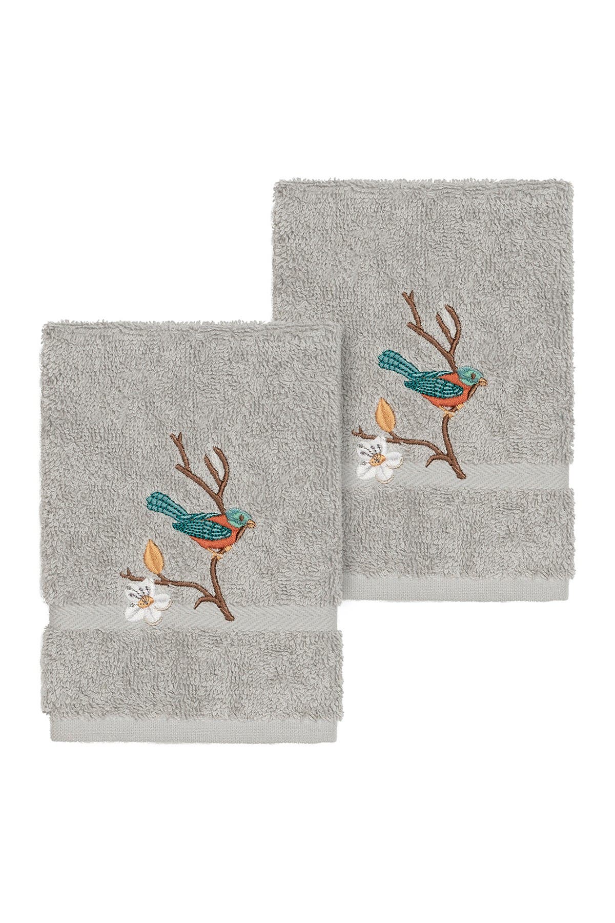 Linum Home Textiles Spring Time Embellished Washcloth - Set of 2 ...