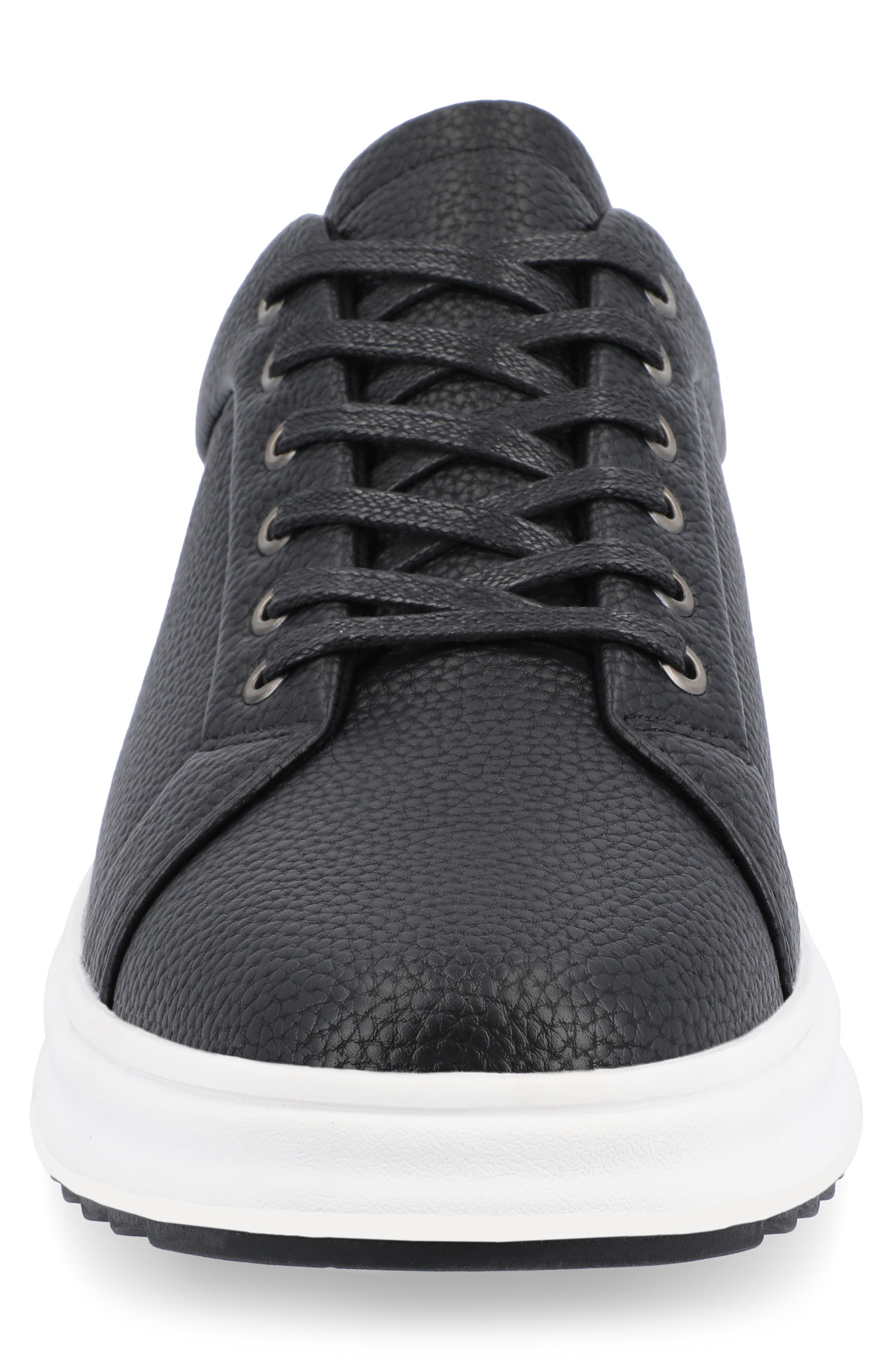 VANCE CO Robby Vegan leather Casual Sneaker, Alternate, color, Black