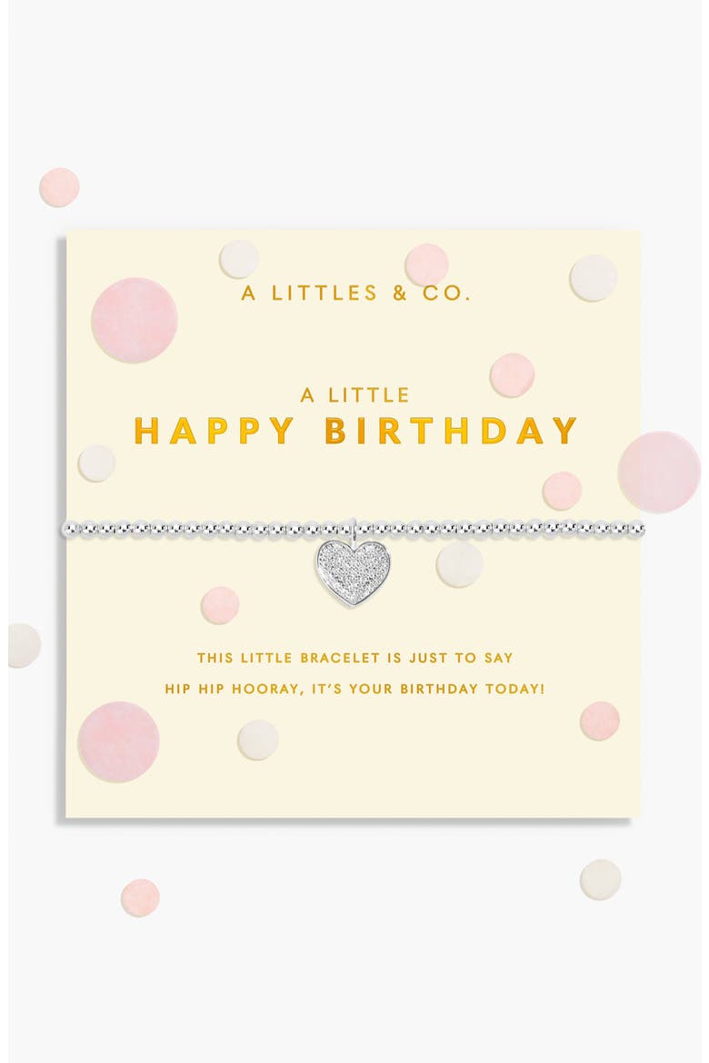 Confetti A Little 'Happy Birthday' Bracelet In Silver Plating, Main, color, Happy Birthday