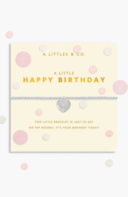 A Littles & Co. A Littles & Co Confetti A Little 'happy Birthday' Bracelet In Silver Plating In Silver