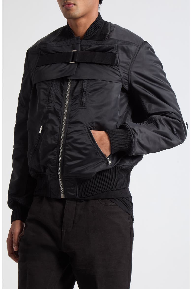 Tower Two-Piece Nylon Bomber Jacket, Alternate, color, BLACK