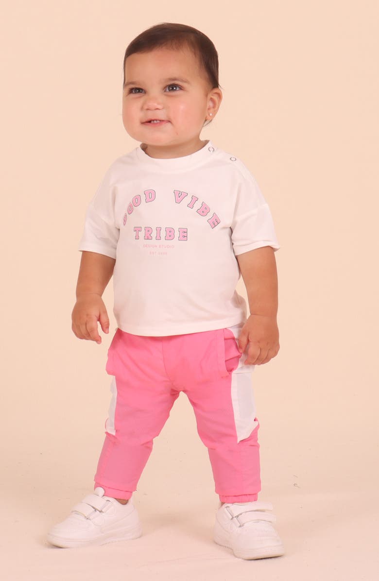 TINY TRIBE Good Vibe Graphic T-Shirt, Alternate, color, White