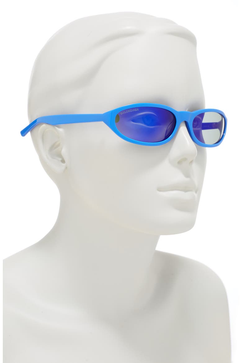58mm Oval Sunglasses, Alternate, color, BLUE BLUE BLUE