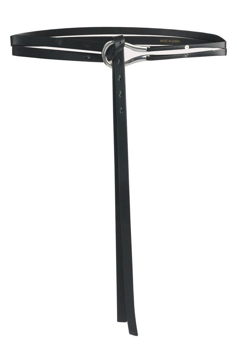 Petit Moments Double Row Belt, Main, color, Black/ Silver