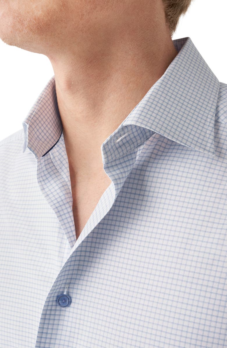 Eton Contemporary Fit Check Dress Shirt, Alternate, color,
