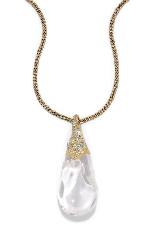 Alexis Bittar Liquid Lucite® Teardrop Pendant Necklace In Gold