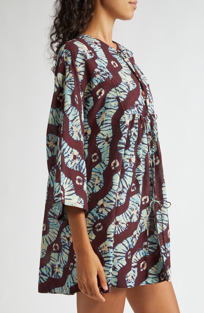 Ulla Johnson Rainn Cotton Blend Cover-Up Dress, Alternate, color, Pietra