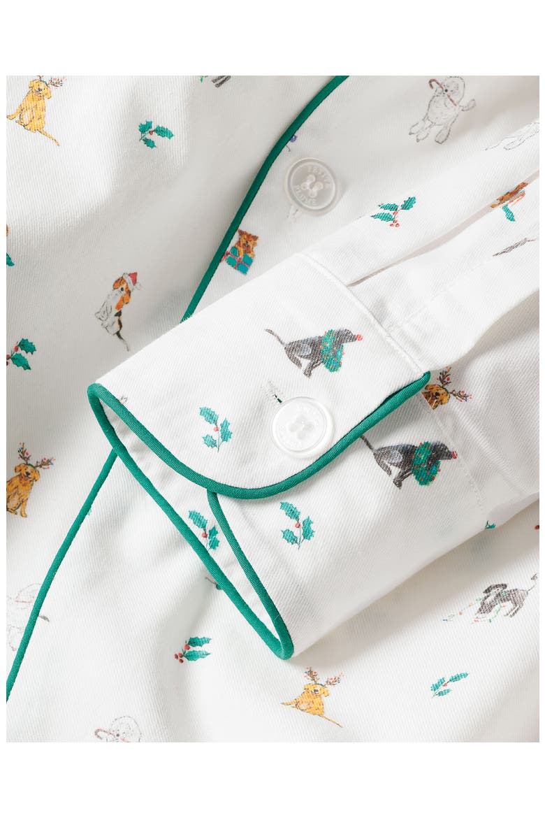 Jingle Paws Cotton Pajamas, Alternate, color, WHITE