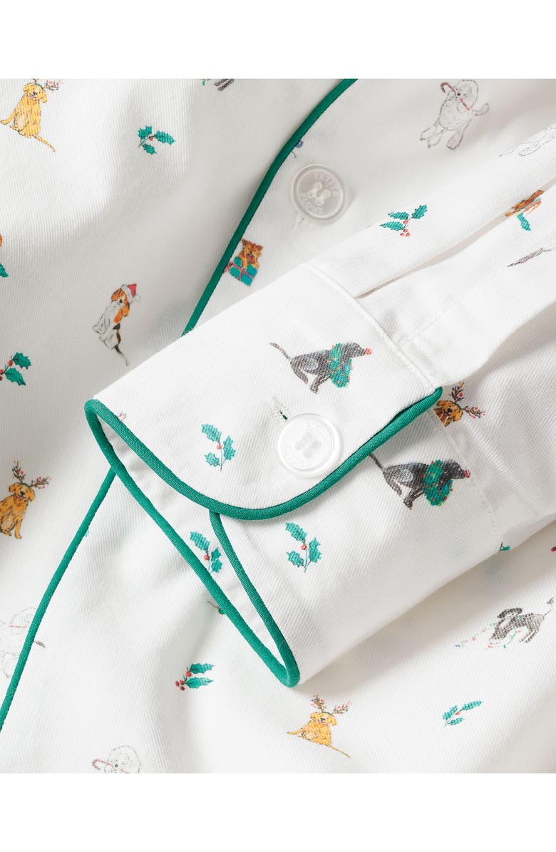 Petite Plume Jingle Paws Cotton Pajamas, Alternate, color, 