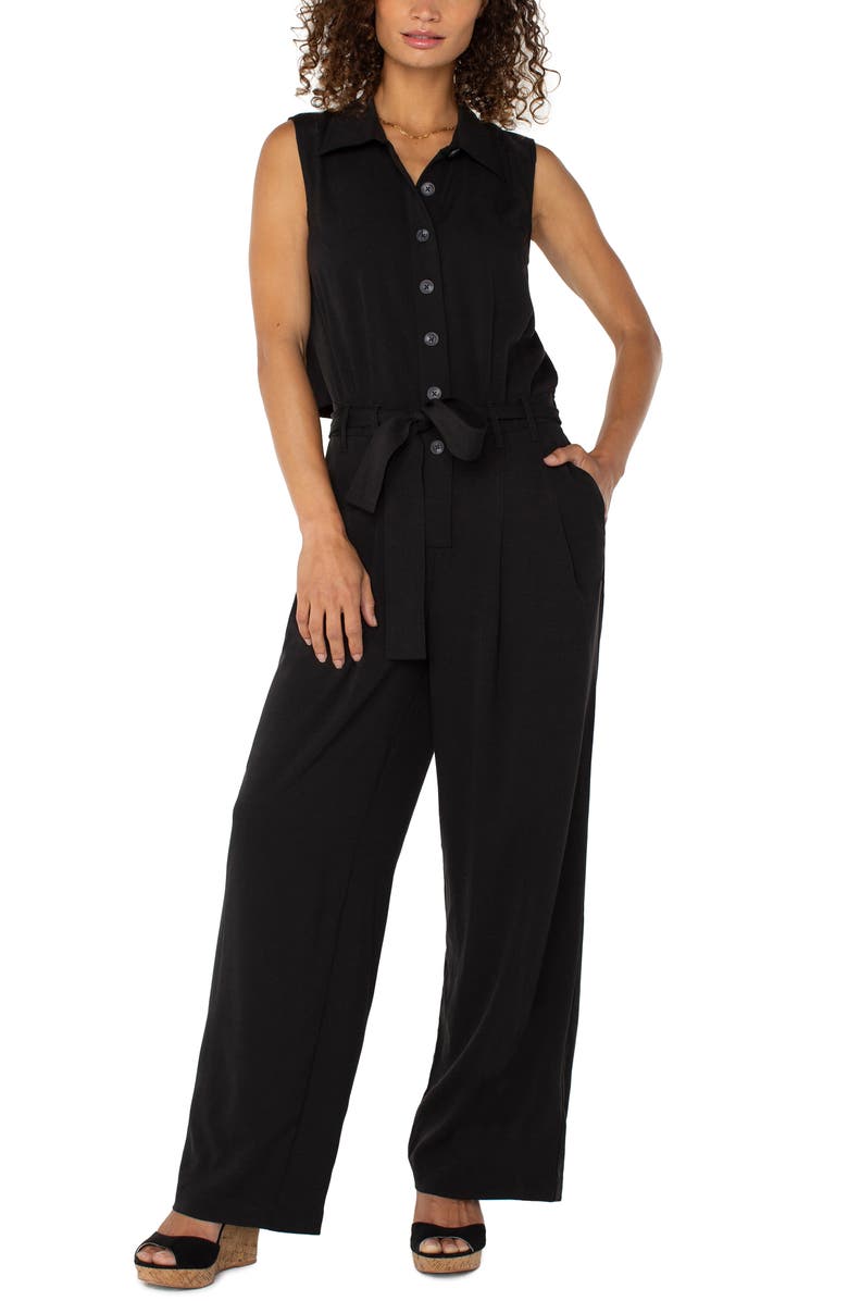 Liverpool Los Angeles Sleeveless Wide Leg Jumpsuit, Alternate, color, 
