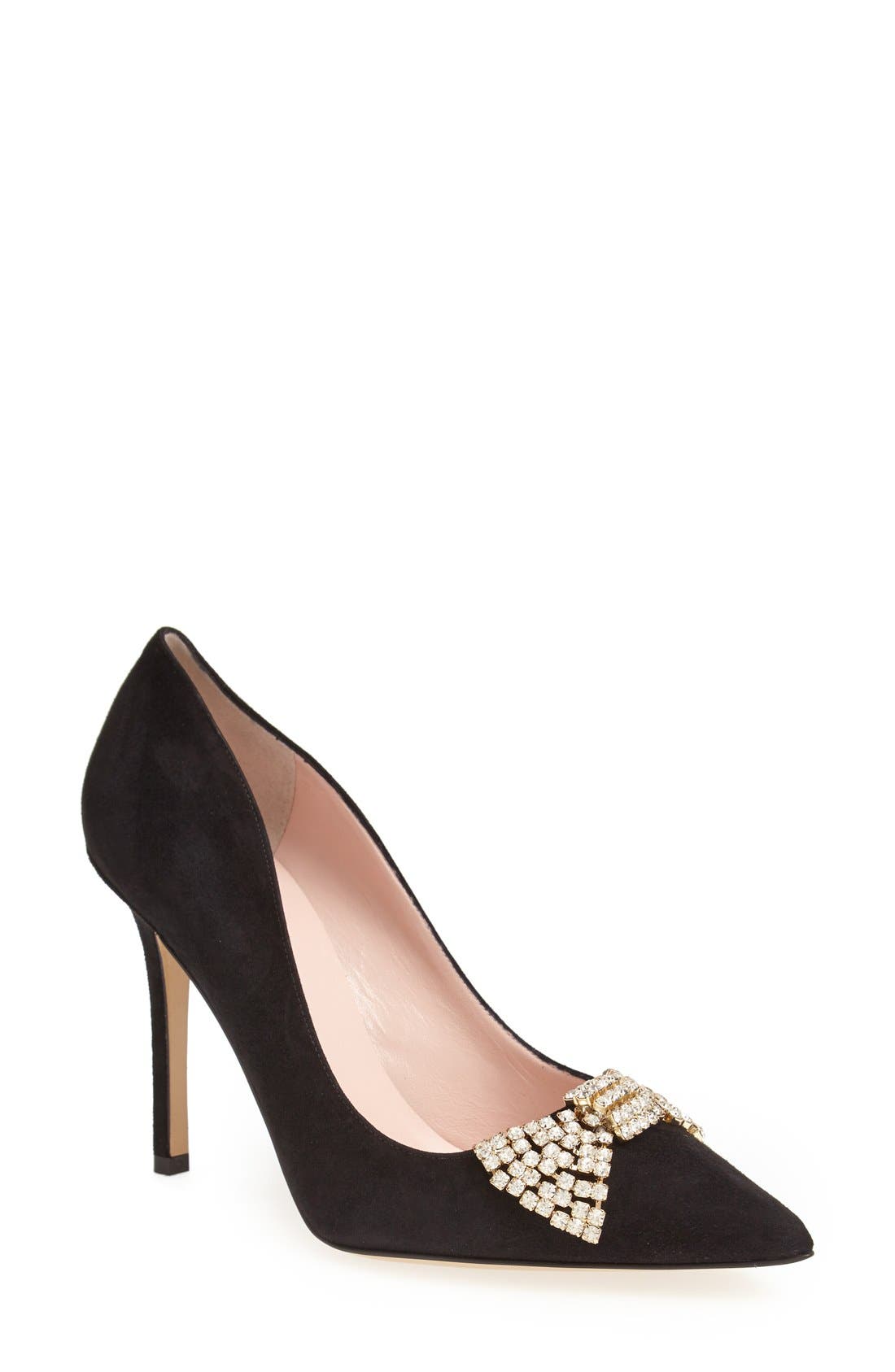 'lissie' pump, Main, color, BLACK SUEDE