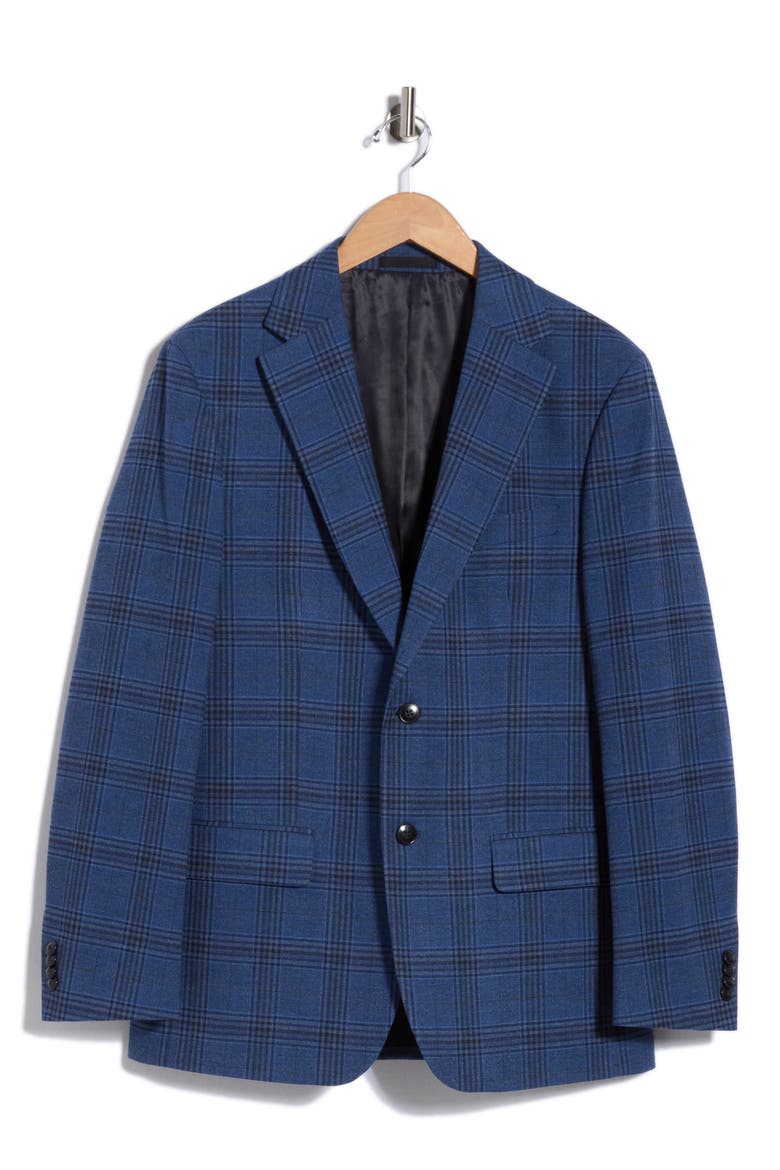 Plaid Sport Coat, Main, color, BLUE PLAID