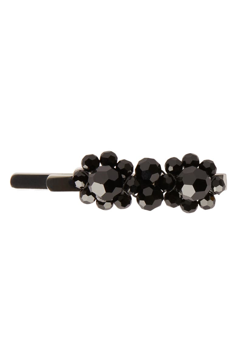 Simone Rocha Mini Crystal Flower Hair Clip, Main, color, 