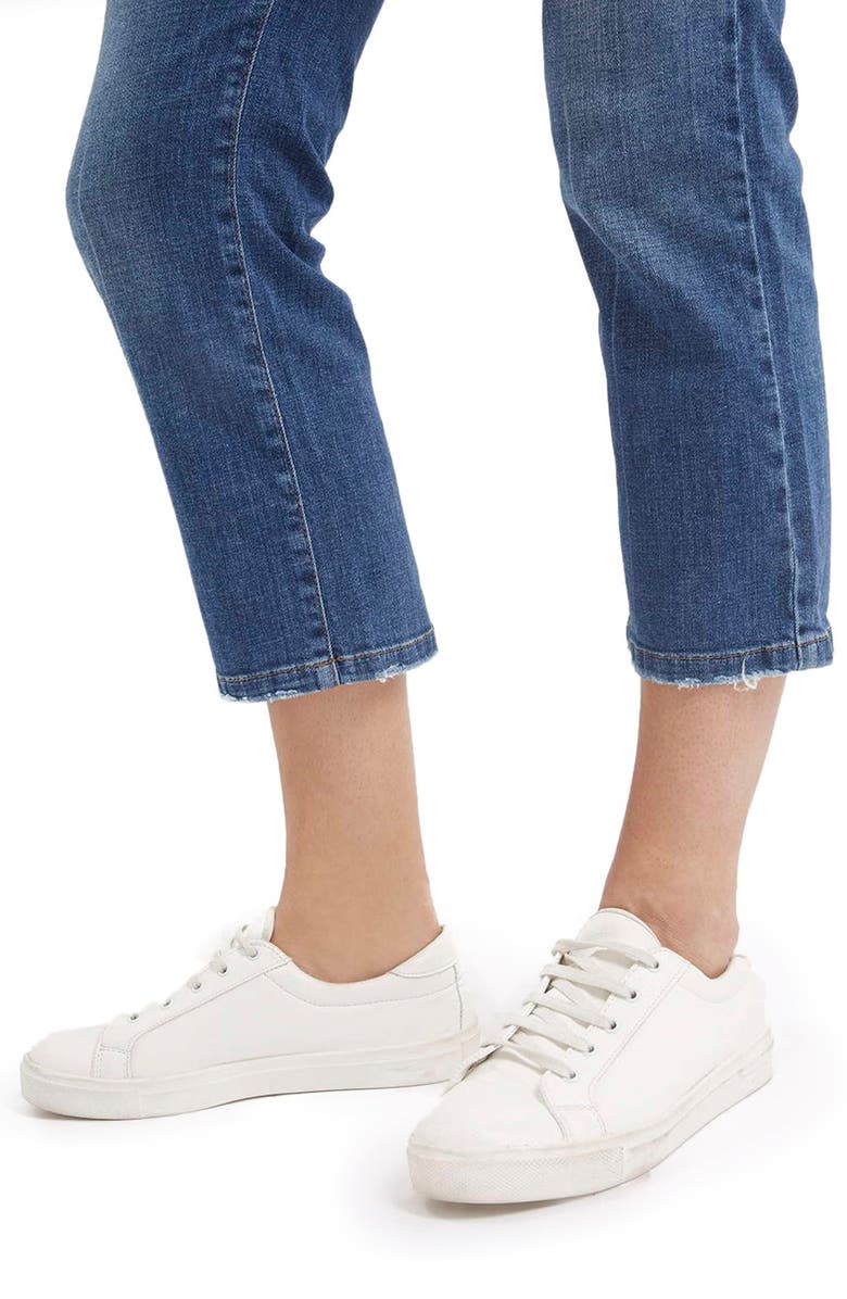 Topshop Flared Crop Jeans, Alternate, color, 