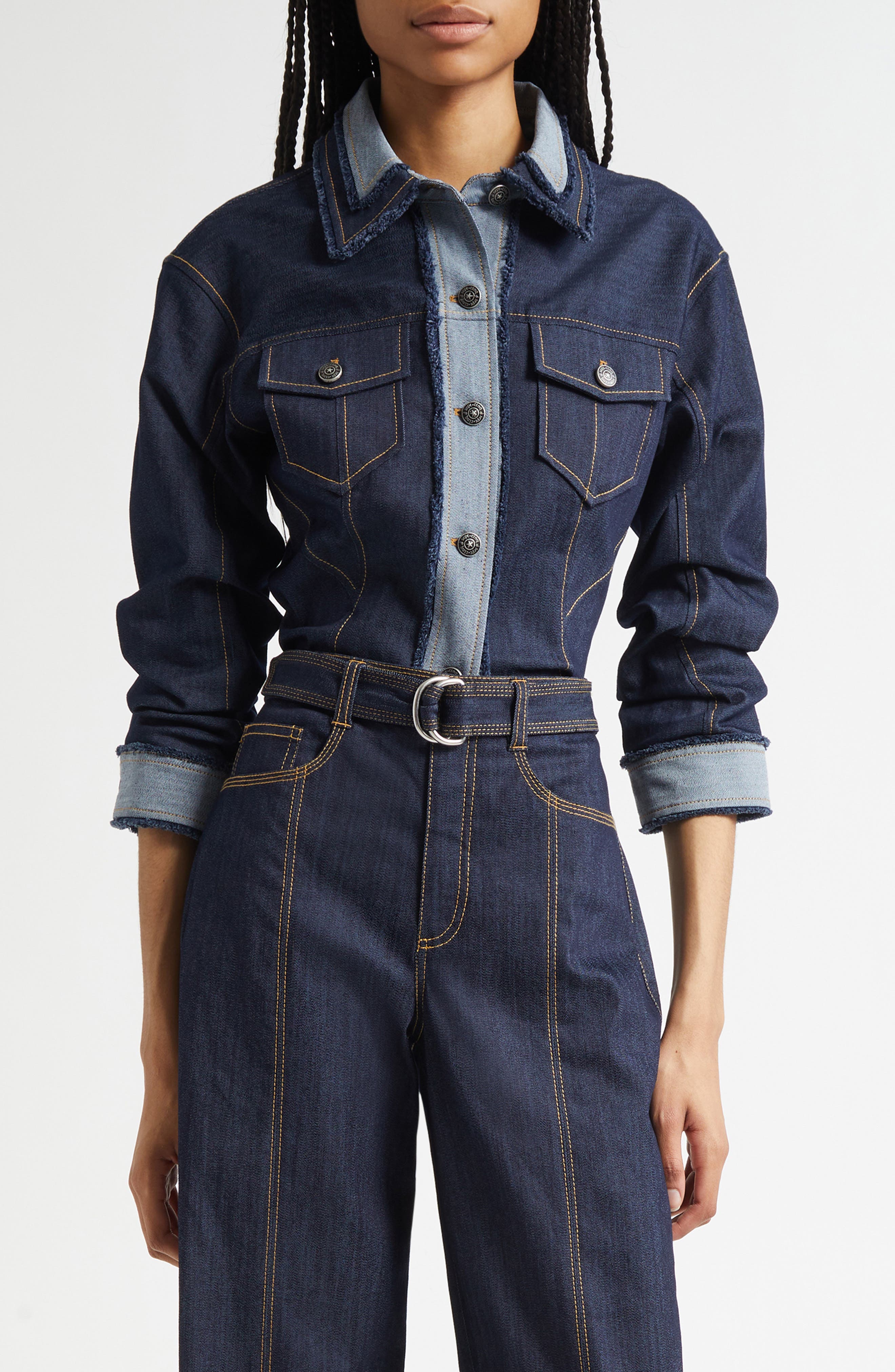 Cinq à Sept Canyon Crop Denim Jacket