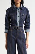 Cinq à Sept Canyon Crop Denim Jacket