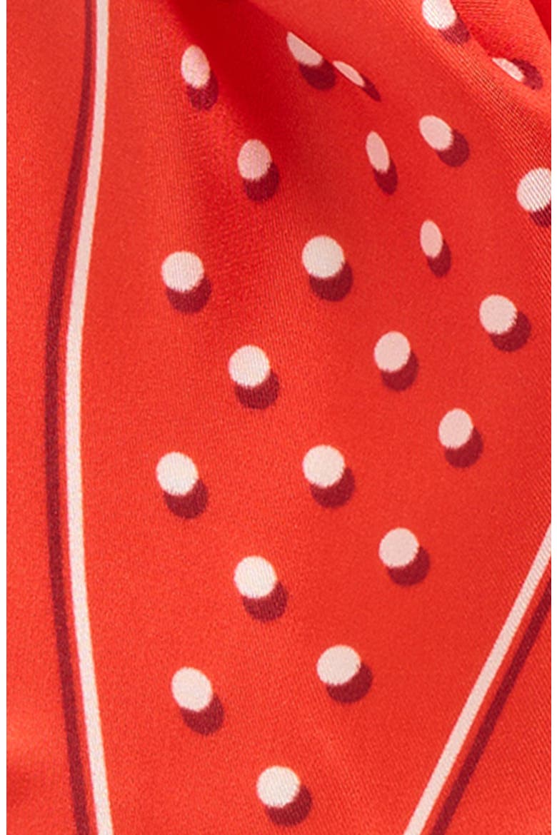 Dot Silk Diamond Scarf, Alternate, color, FIESTA ORANGE