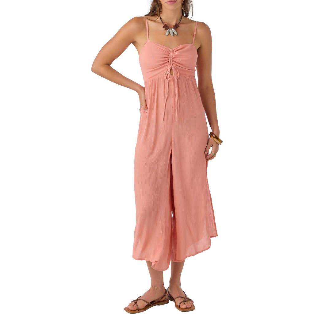 O'neill Keiko Cutout Wide Leg Jumpsuit In Pink
