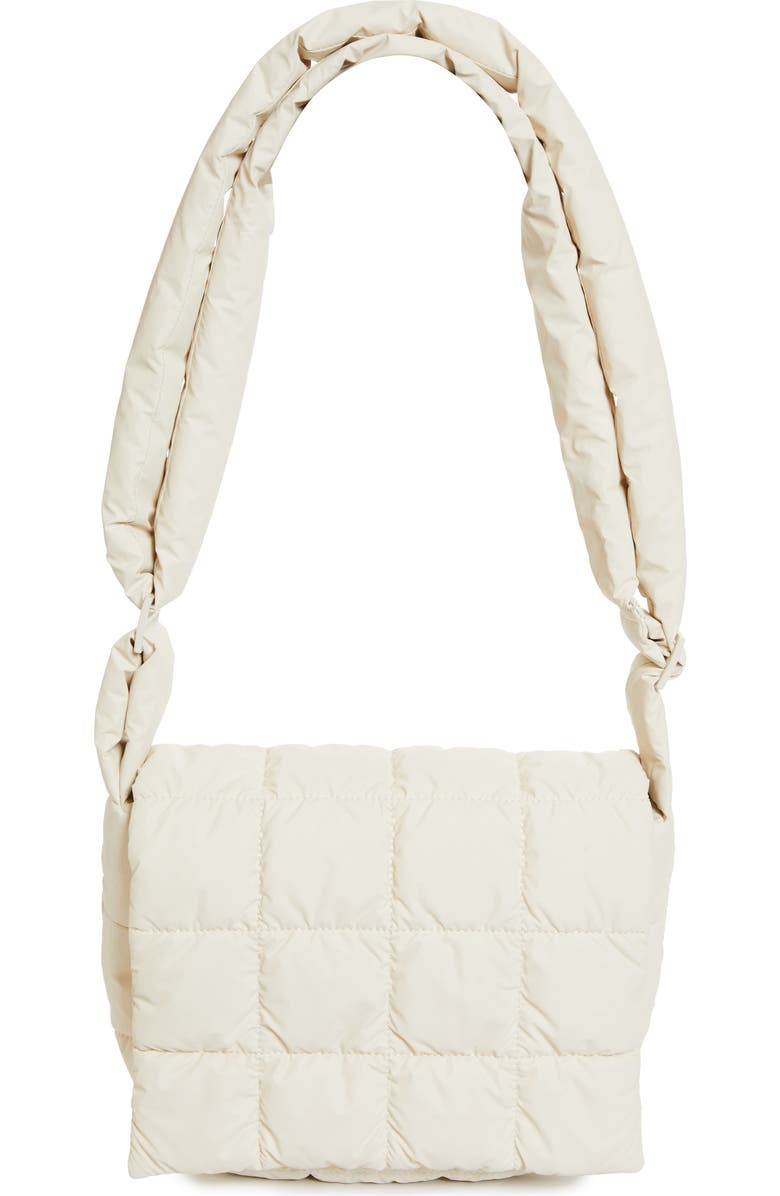 VeeCollective Porter Water Repellent Quilted Messenger Crossbody Bag, Main, color, Birch