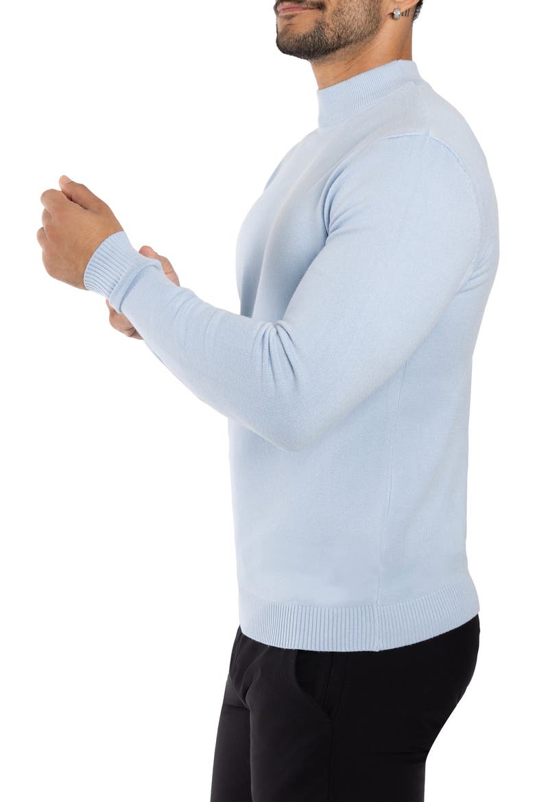 Core Mock Neck Knit Sweater, Alternate, color, POWDER BLUE