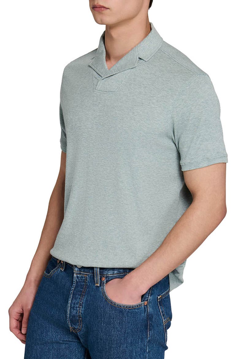 Slim Fit Rib Solid Polo, Alternate, color, TEAL