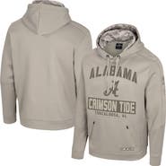 COLOSSEUM Men's Colosseum Oatmeal Alabama Crimson Tide Big & Tall Operation Hat Trick Battalion Hoodie Sweatshirt