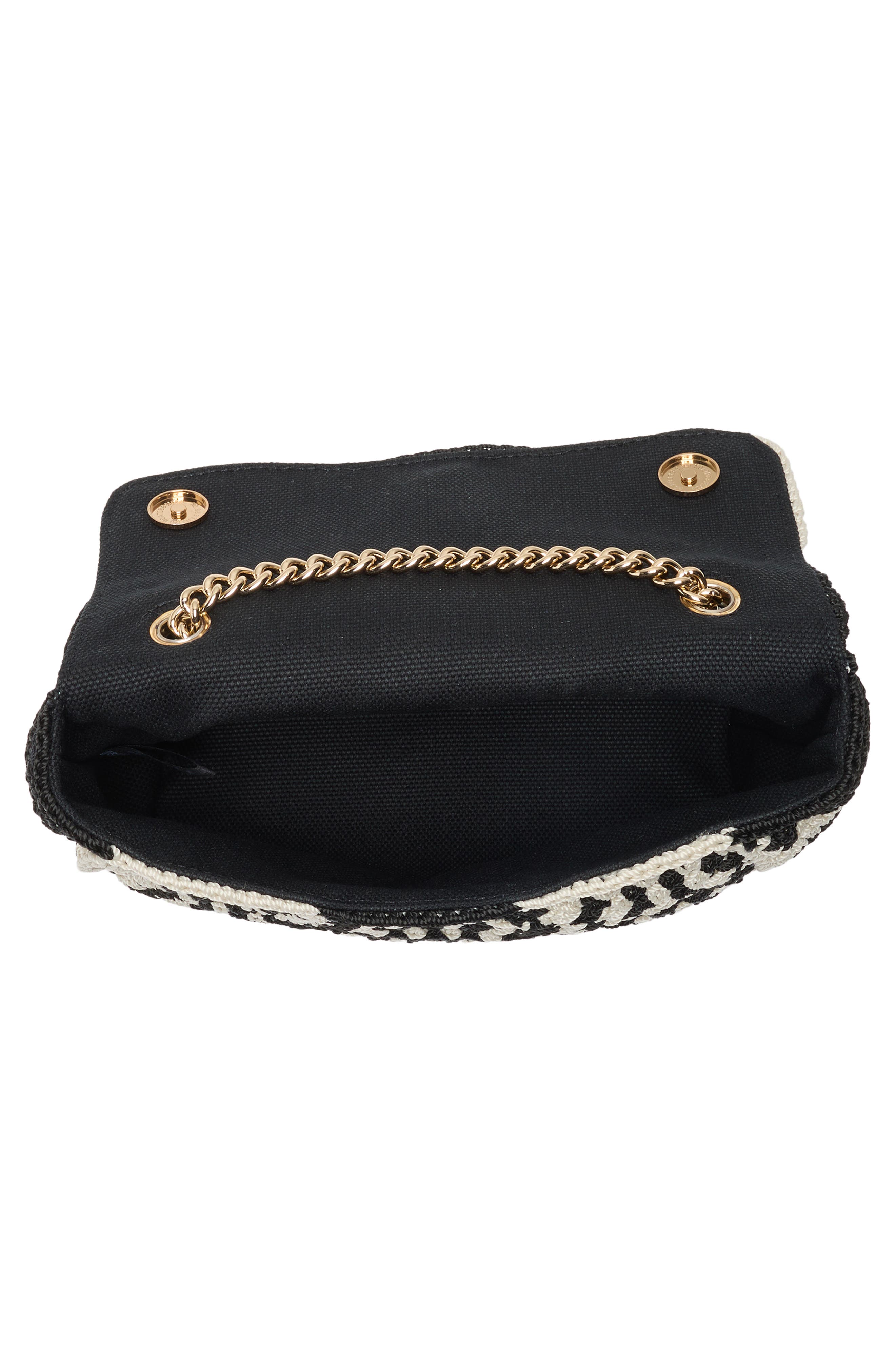 Kurt Geiger London Medium Crochet Kensington Crossbody Bag, Alternate, color, Black/ White