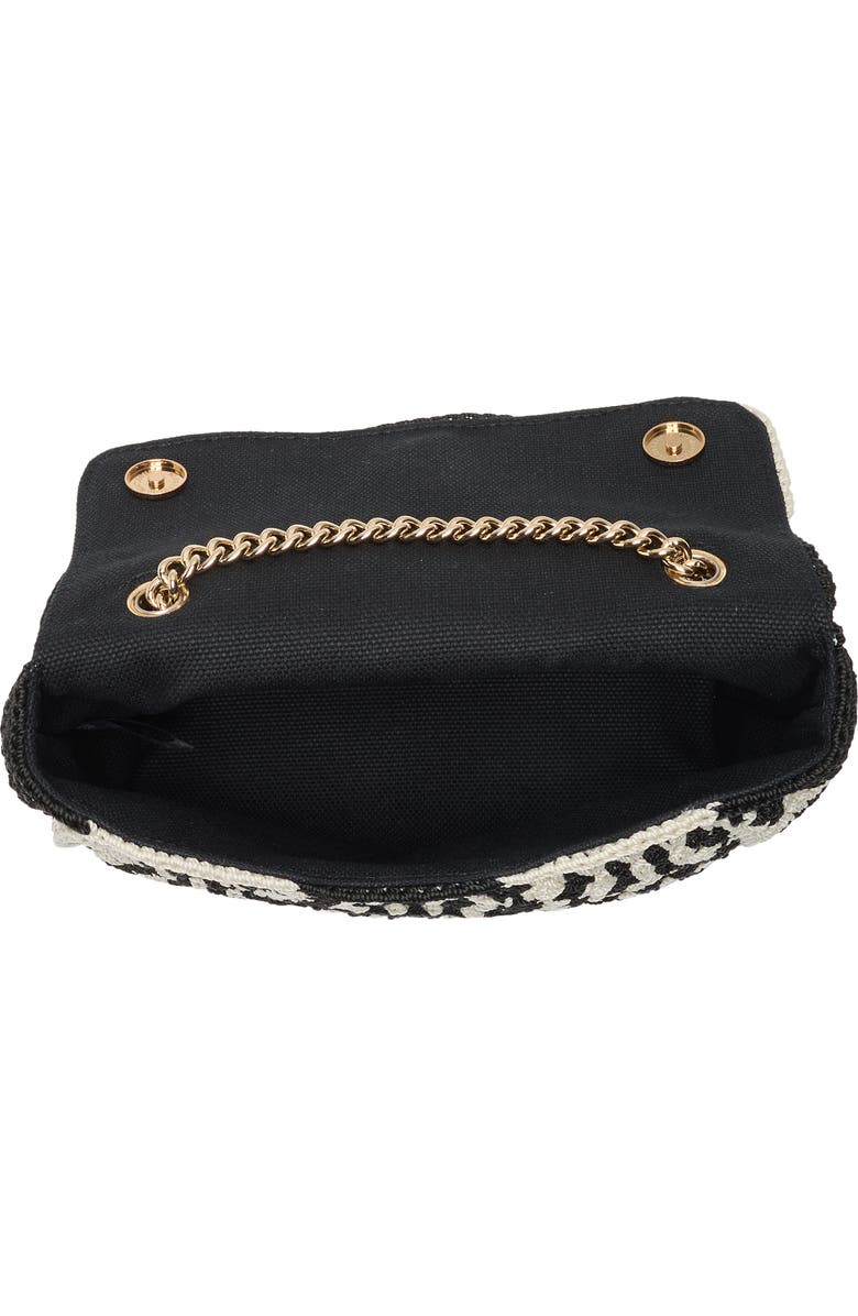 Kurt Geiger London Medium Crochet Kensington Crossbody Bag, Alternate, color, Black/ White