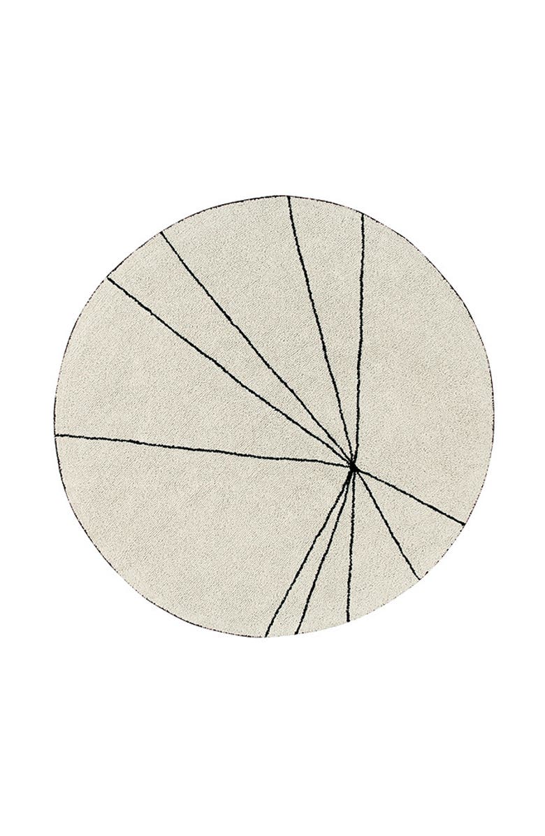 Lorena Canals Washable Rug Trace Beige, Main, color, Natural, Black