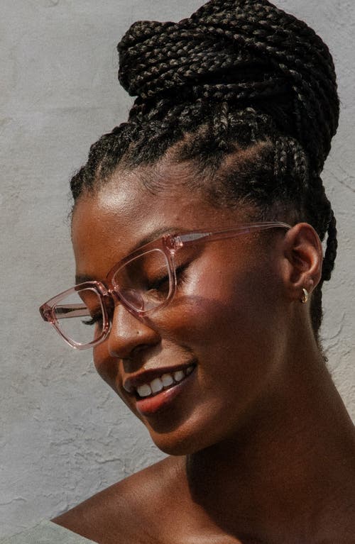 Mohala Eyewear Noelani 53mm Low Nose Bridge Wide Width Cat Eye Optical Glasses In Purple