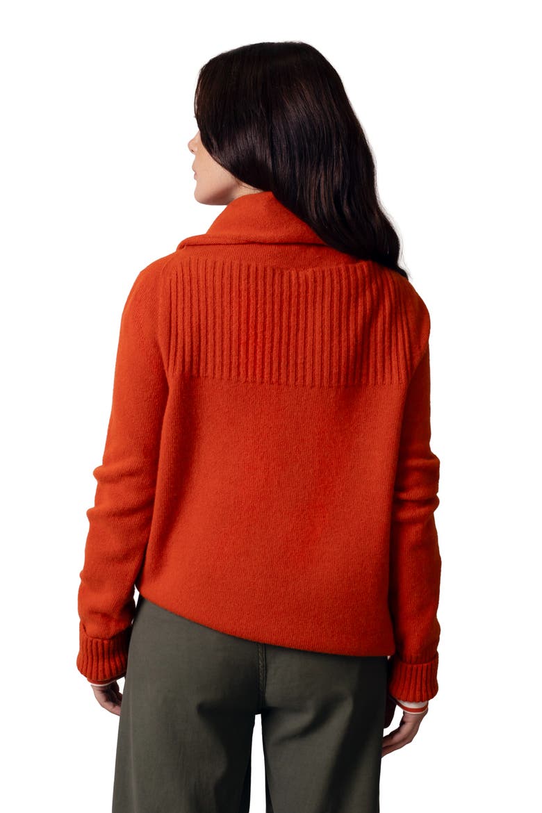 British Supersoft Slouchy Cowl Sweater, Alternate, color, Burnt Orange