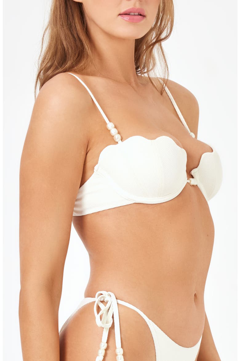 Sunrise Shell Bikini Top, Alternate, color, CREAM