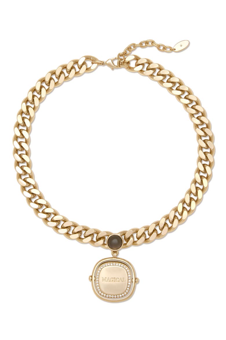 Siena Curb Chain Pendant Necklace, Alternate, color, GEMSTONE MULTI