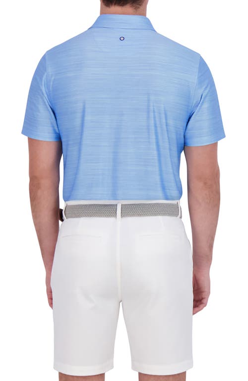 Ben Sherman Mélange Stretch Tech Polo In Blue