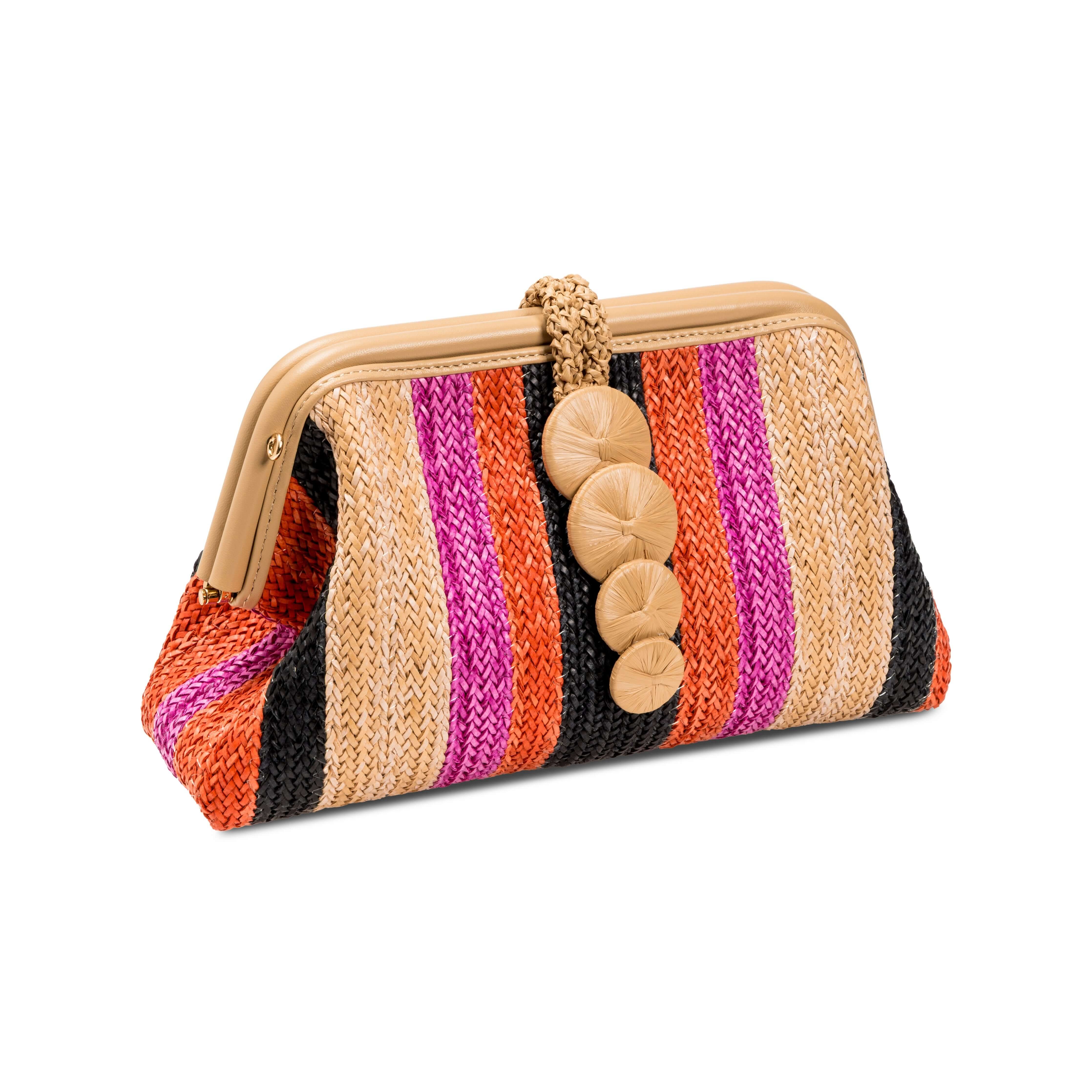Alessa Multicolor & Beige Pouch Bag, Main, color, Multicolor