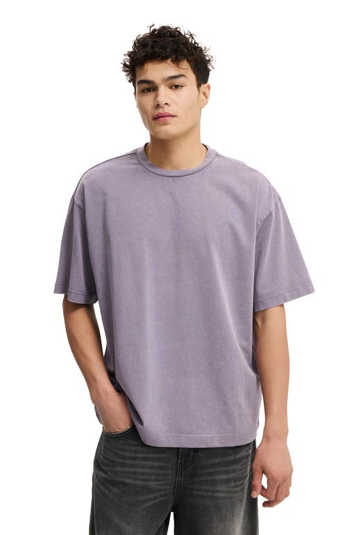 Cotton On Box Fit Plain T-shirt In Purple