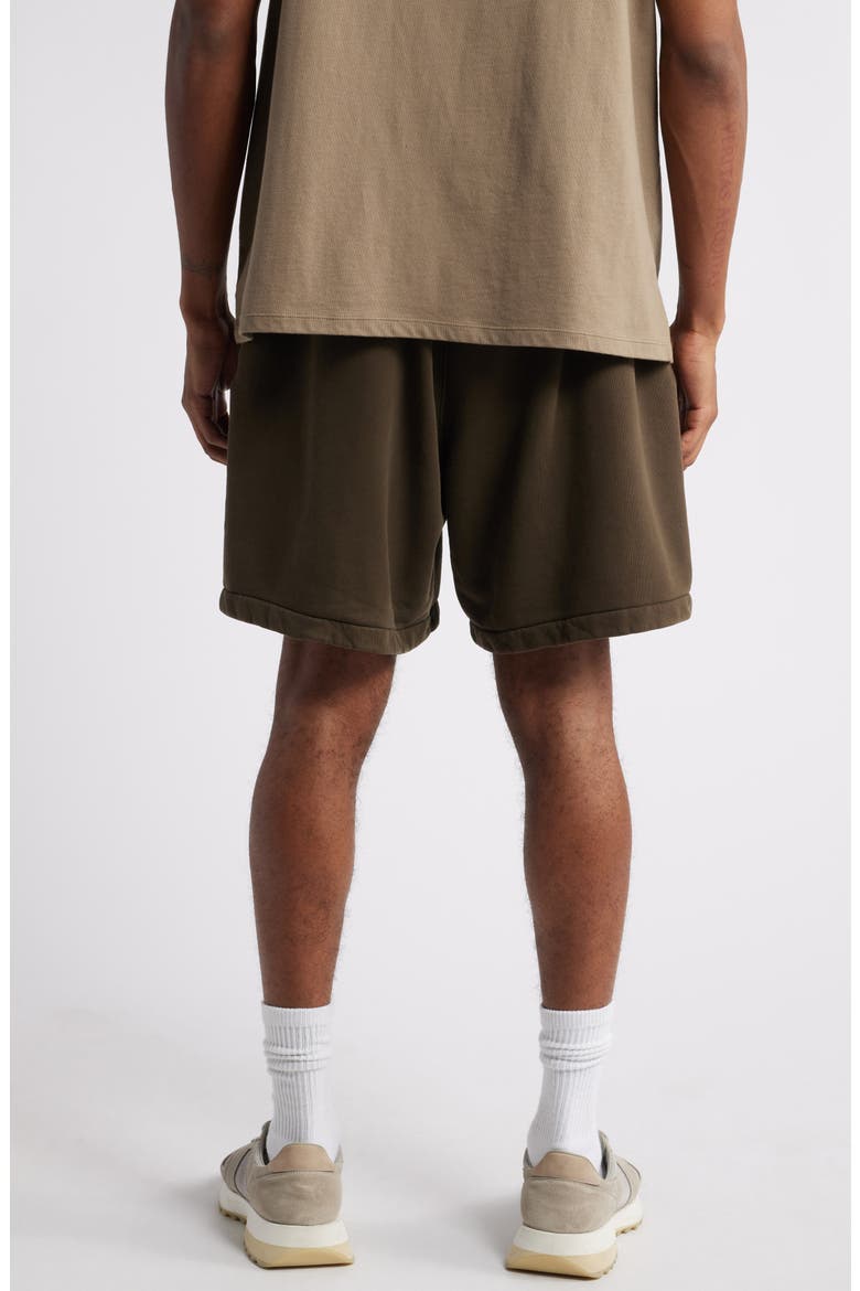 Cotton Blend Heavy Fleece Soccer Sweat Shorts, Alternate, color, BROWN