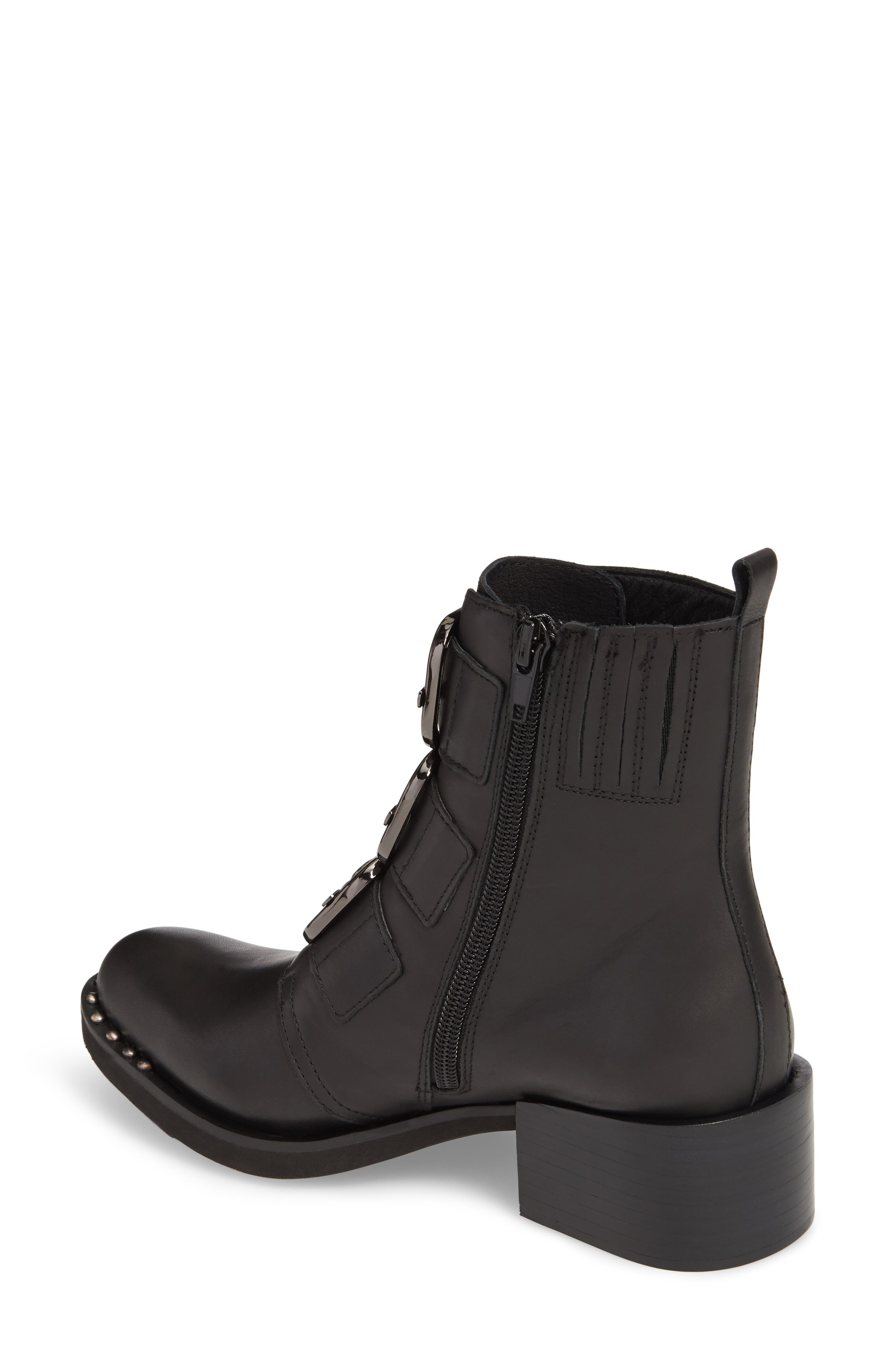 Todd Buckle Strap Bootie, Alternate, color, BLACK