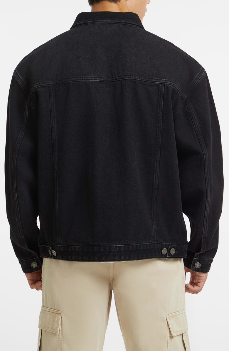 GUESS JEANS Oversize Denim Trucker Jacket, Alternate, color, Gjbb